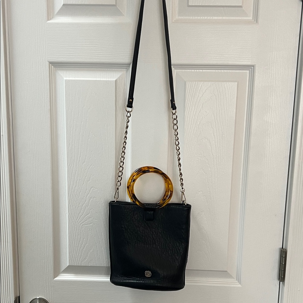 Carlos Santana black bucket bag crossbody